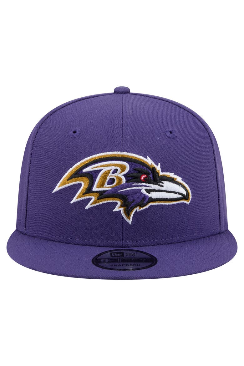 Men's New Era  Purple Baltimore Ravens 9FIFTY Snapback Hat, Alternate, color, Purple
