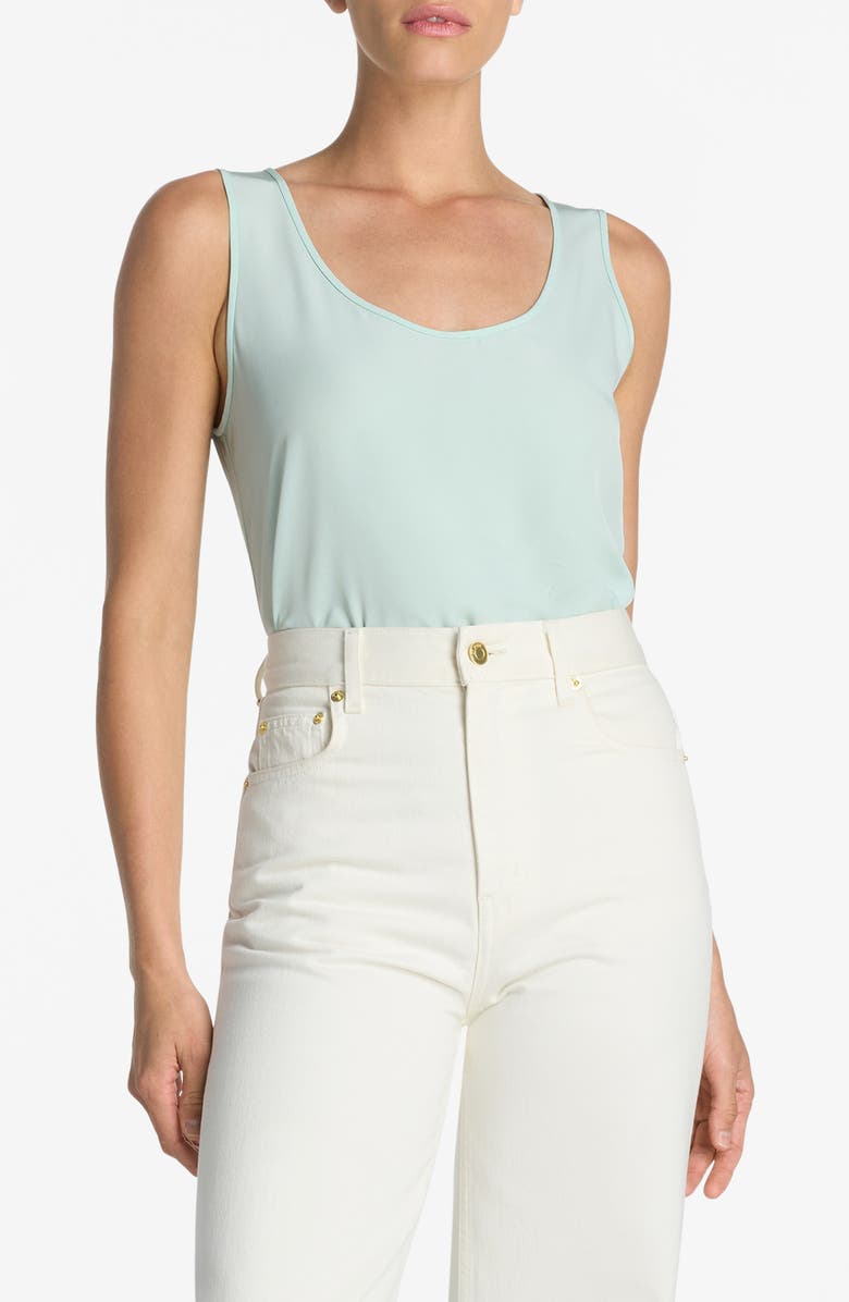 St. John Collection Silk Crêpe de Chine Tank, Main, color, 