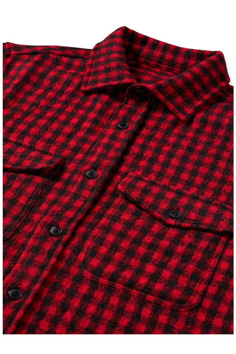 Anker Wool Check Shirt with Pockets, Alternate, color, RED