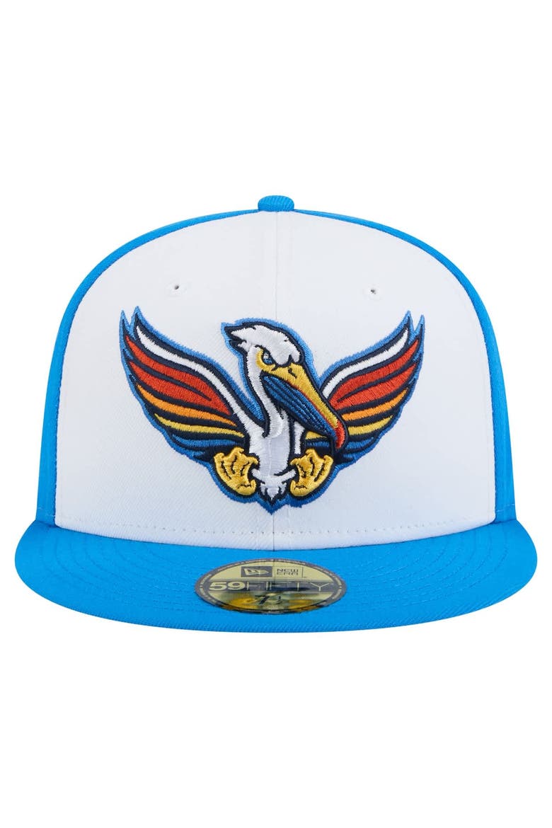 Men's New Era White Myrtle Beach Pelicans Copa de la Diversión 59FIFTY Fitted Hat, Alternate, color, White