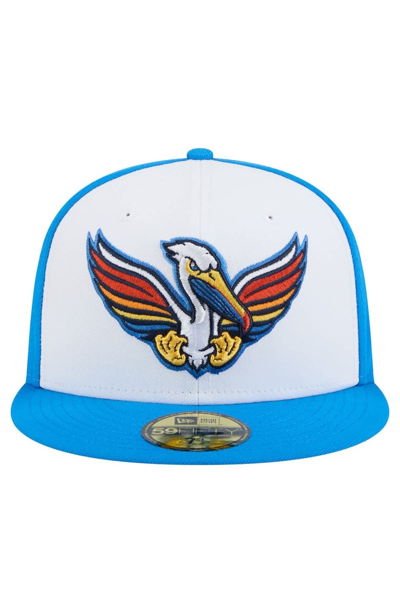 New Era Men's New Era White Myrtle Beach Pelicans Copa de la Diversión 59FIFTY Fitted Hat, Alternate, color, White