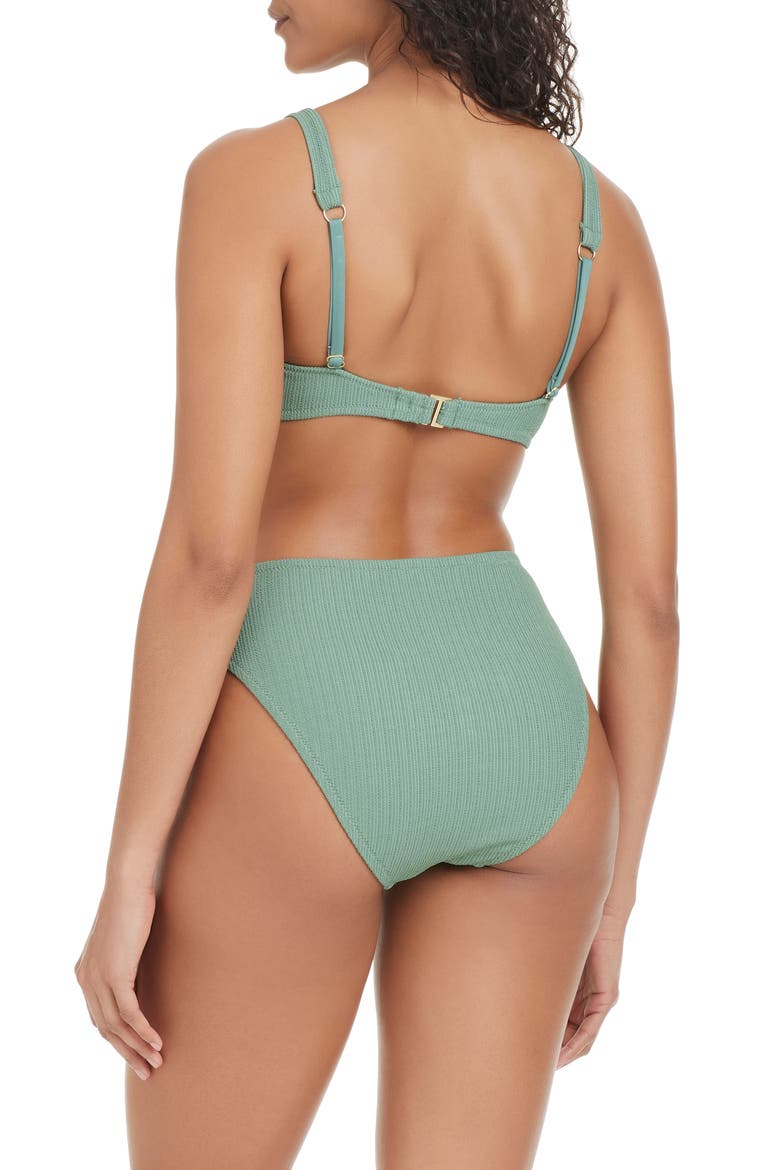 High Waist Bikini Bottoms, Alternate, color, EUCALYPTUS