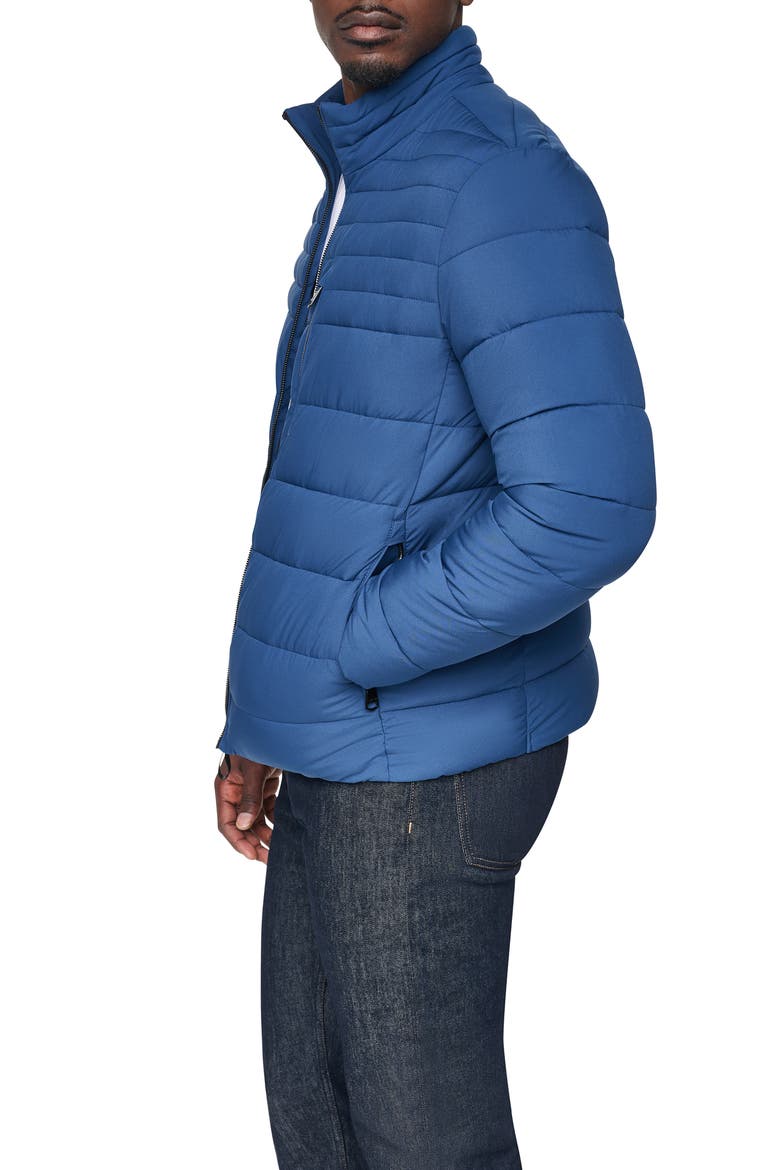 Stretch Puffer Jacket, Alternate, color, DENIM BLUE