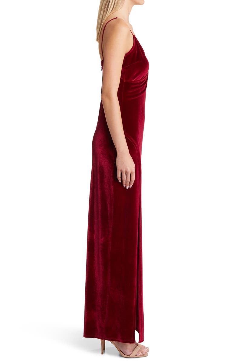 Lulus Debut Diva Velvet Gown, Alternate, color, 