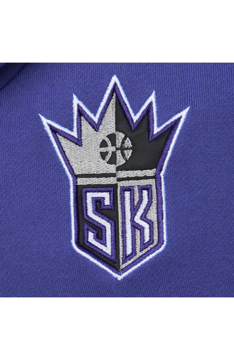 Mitchell & Ness Men's Mitchell & Ness Black/Purple Sacramento Kings Head Coach Pullover Hoodie, Alternate, color, 