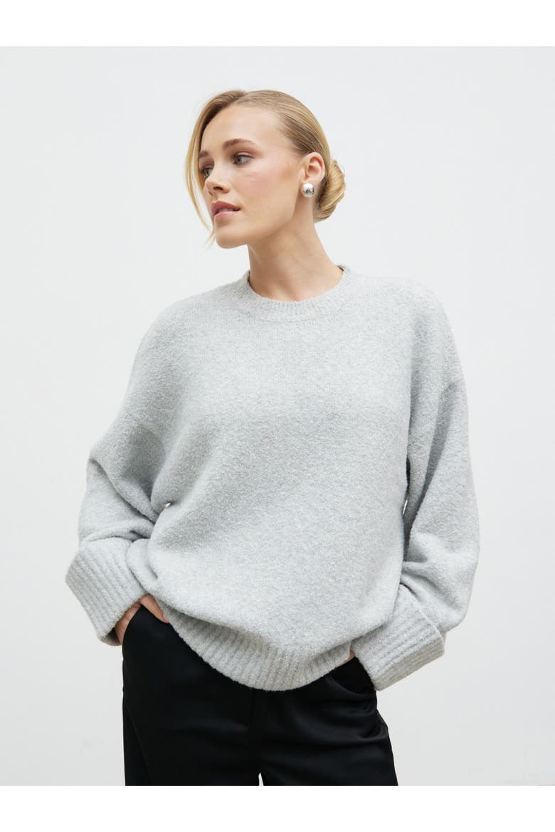 Camille Oversized Borg Jumper, Main, color, Grey