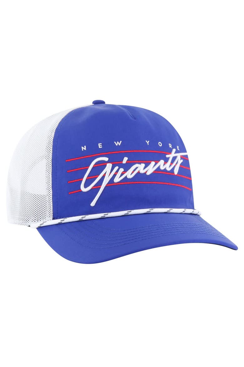 Men's '47 Royal/White New York Giants Downburst Relaxed Hitch Trucker Adjustable Hat, Alternate, color, Royal