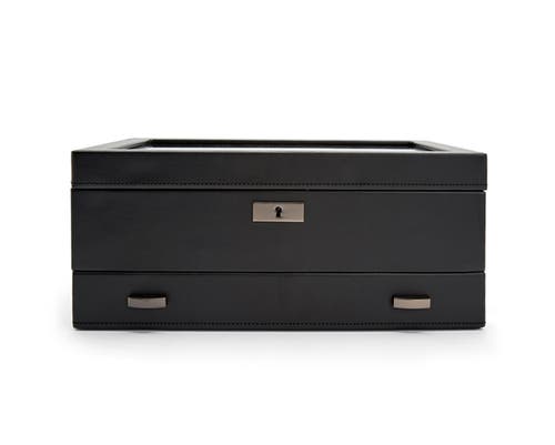 Wolf Axis 10 Piece Watch Box With Drawer In Powder Coat