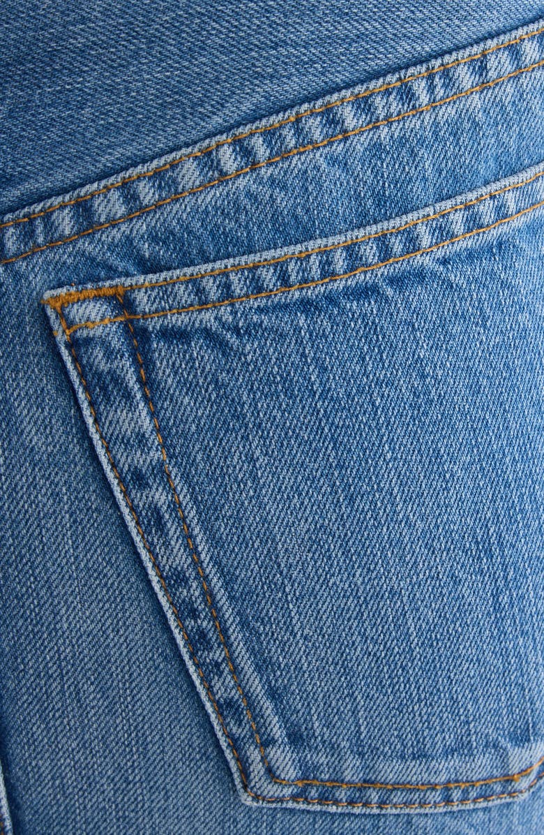 Givenchy Side Slit Long Denim Skirt, Alternate, color, Medium Blue