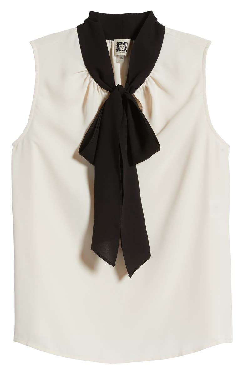Anne Klein Sleeveless Bow Top, Alternate, color, 