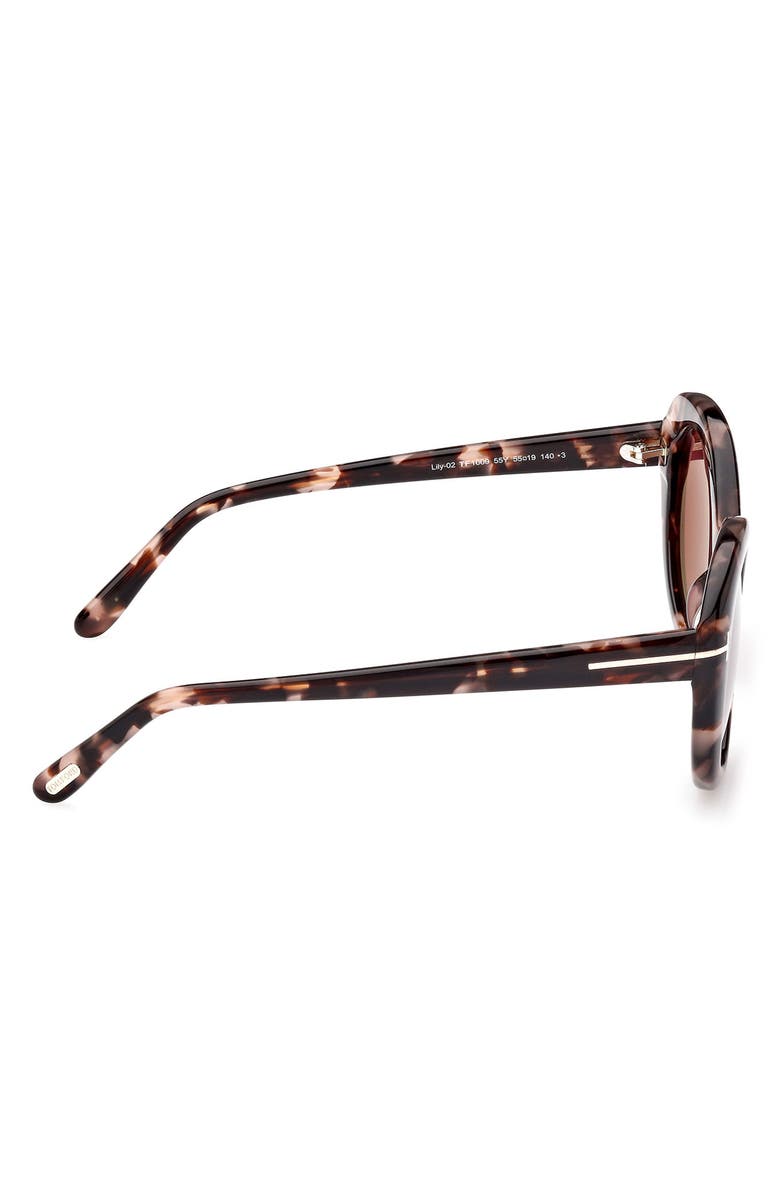TOM FORD Lily 55mm Cat Eye Sunglasses, Alternate, color, 
