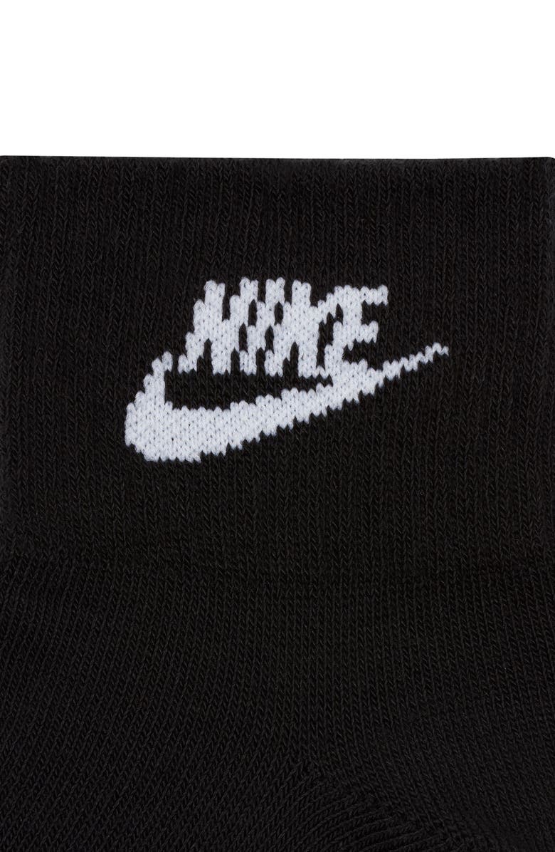 Nike Assorted 3-Pack Dri-FIT Essential Ankle Socks, Alternate, color, Black/ White