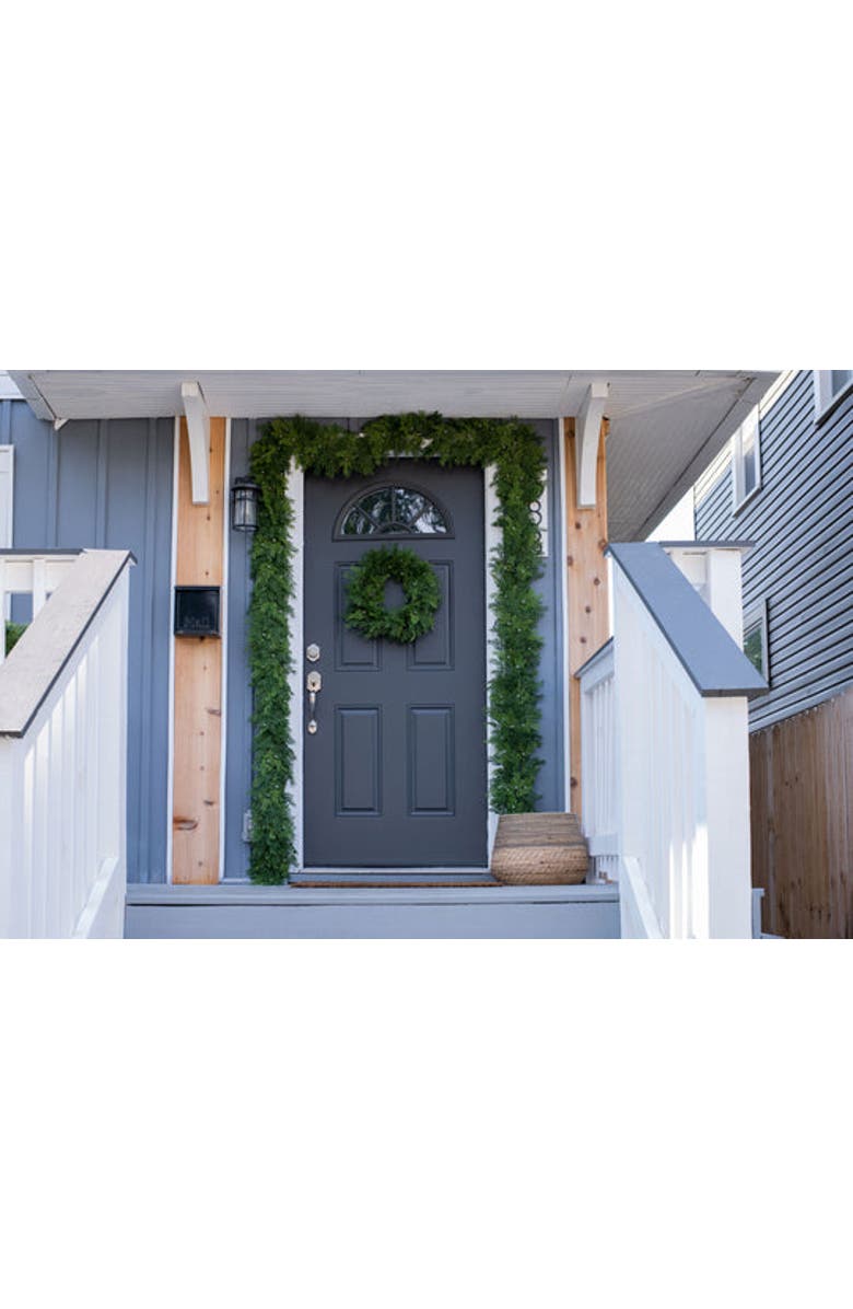 Darby Creek Trading Green Real Touch Seeding Juniper Berry Luxury Artificial Evergreen Winter Greenery Mantel Garland Christmas Table Runner, Alternate, color, Green