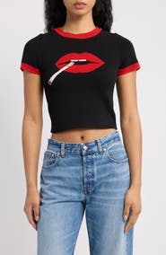 Dressed in Lala Groupie Knit Graphic Baby Tee