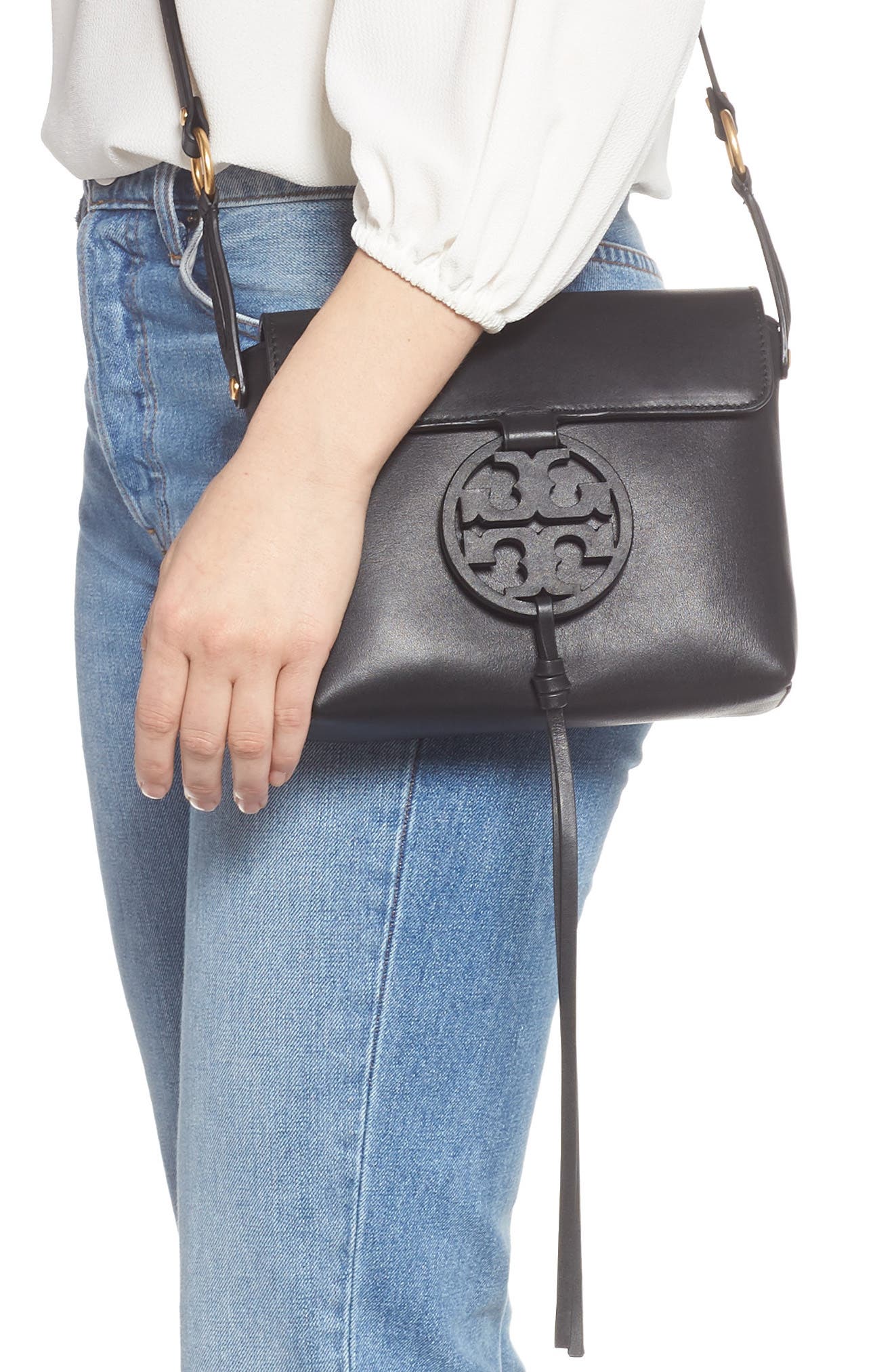 Tory Burch Miller Leather Crossbody Bag, Alternate, color, 