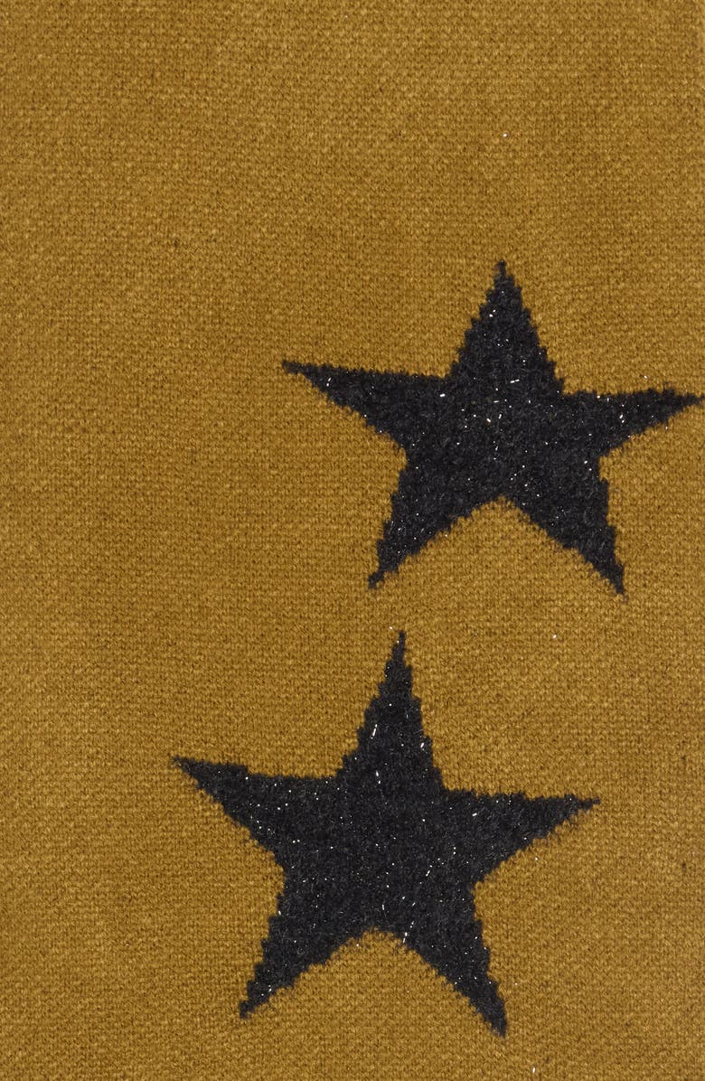 AllSaints Metallic Star Scarf, Alternate, color, Khaki/ Black