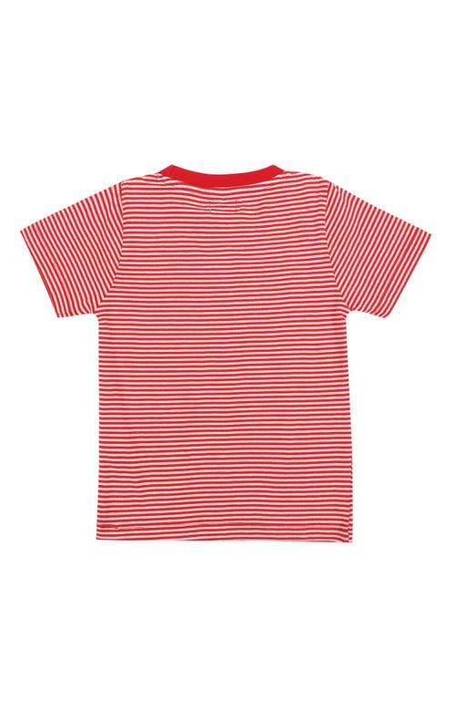 Lilly + Sid Organic Cotton Strawberry And Stripe Print T-shirts -2 Pack In Multi