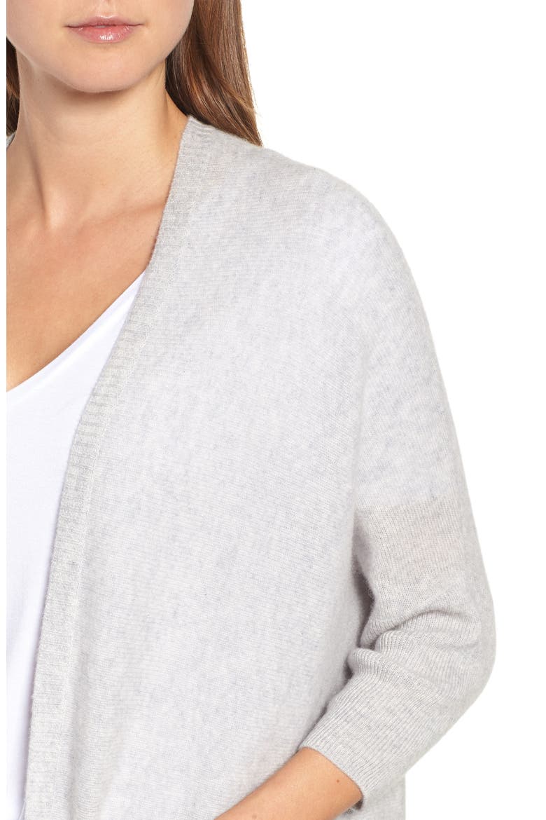 Cashmere Cardigan, Alternate, color, GREY SOFT HEATHER