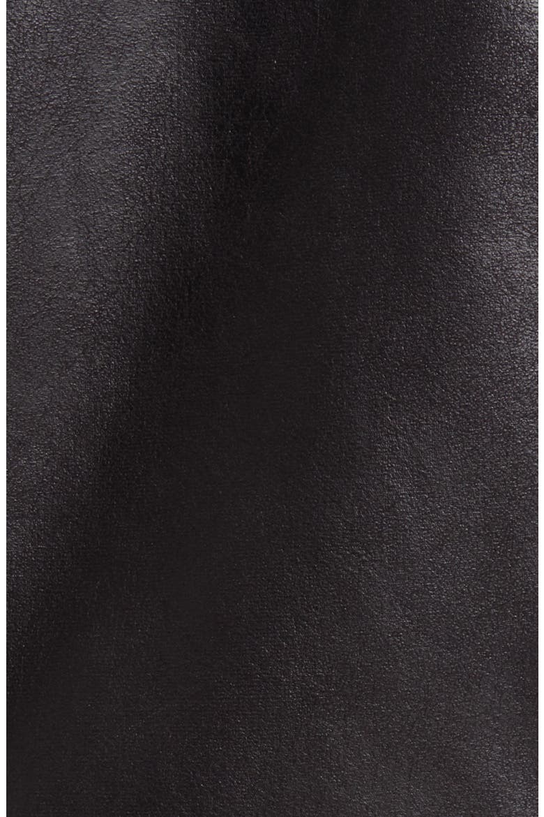 Faux Shearling & Faux Leather Jacket, Alternate, color, BLACK