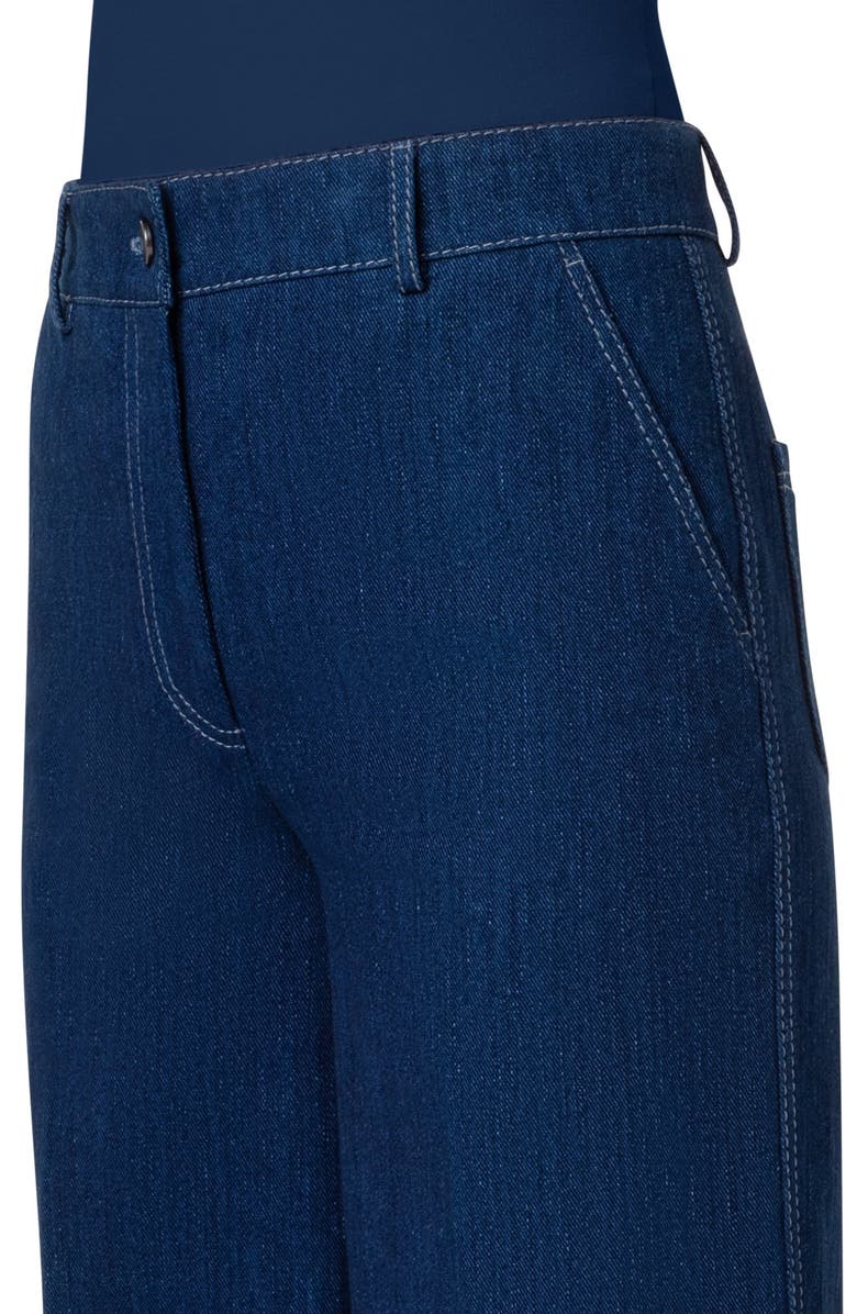 Akris punto Chiara Wide Leg Crop Jeans, Alternate, color, Ink Denim