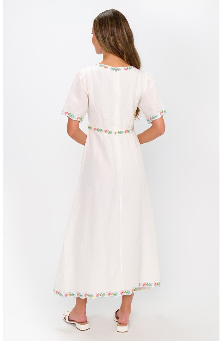 Show Me Your Mumu Thea Midi Dress, Alternate, color, Wild Meadow Embroidery