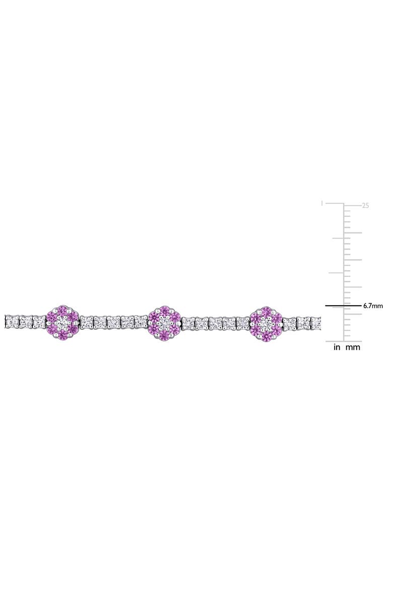 Sapphire Flower Bracelet, Alternate, color, PINK