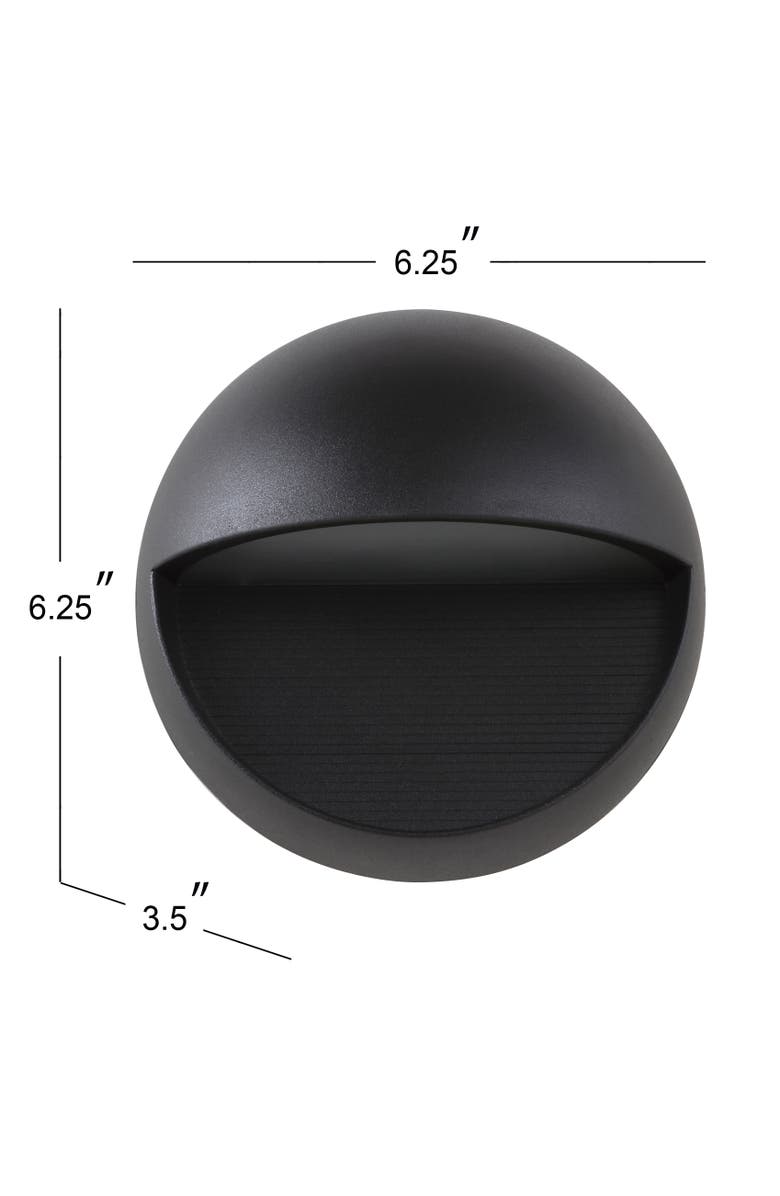JONATHAN Y Orbe Outdoor Metal/Glass Integrated LED Wall Sconce, Alternate, color,