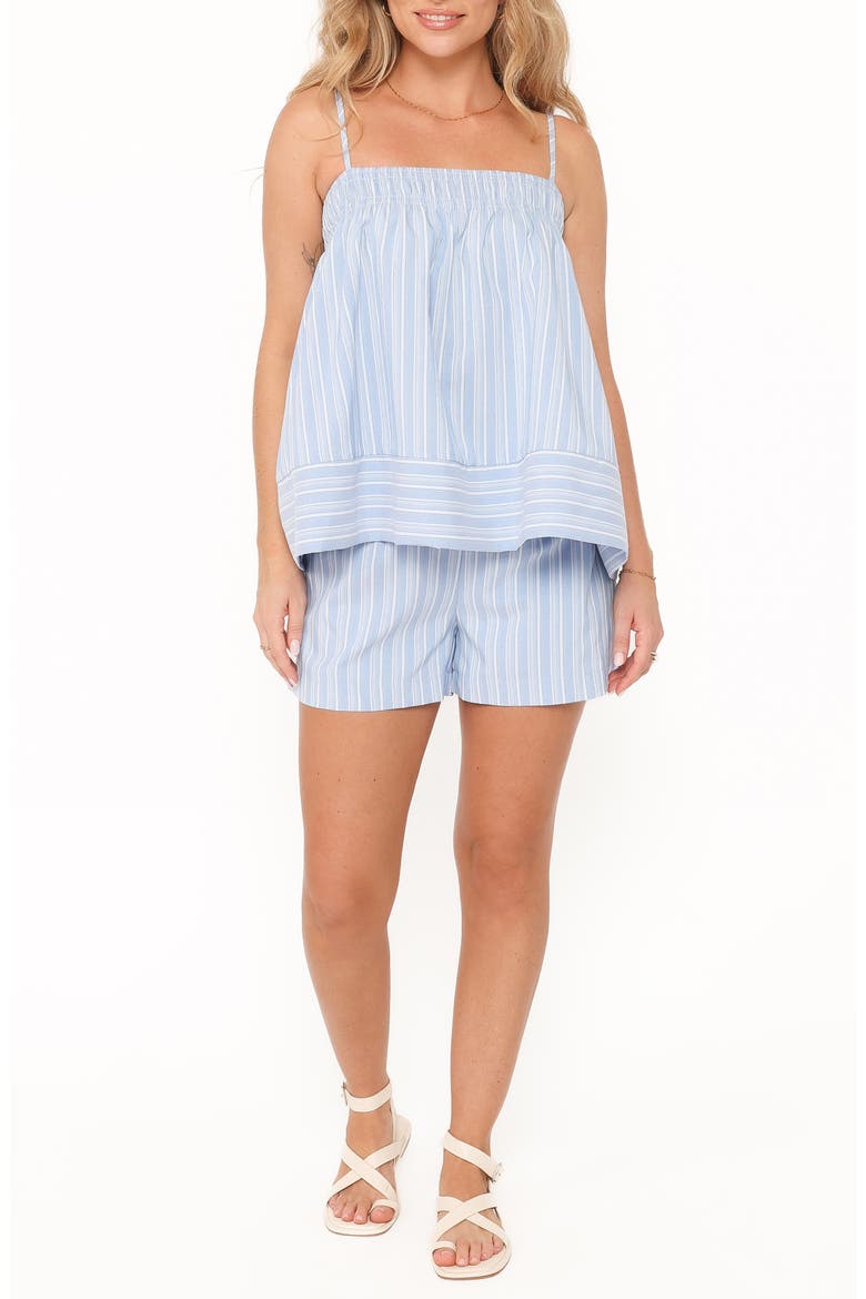 Aiesha Stripe Camisole & Shorts Set, Main, color, BLUE STRIPE