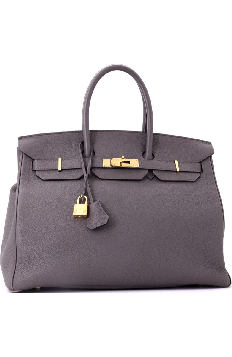 Pre-Owned Hermes Birkin Handbag Grey Togo with Gold Hardware 35, Alternate, color, Etain