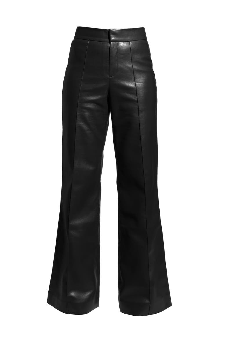 AS by DF Tell Me Lies Recycled Leather Trousers, Alternate, color, Black