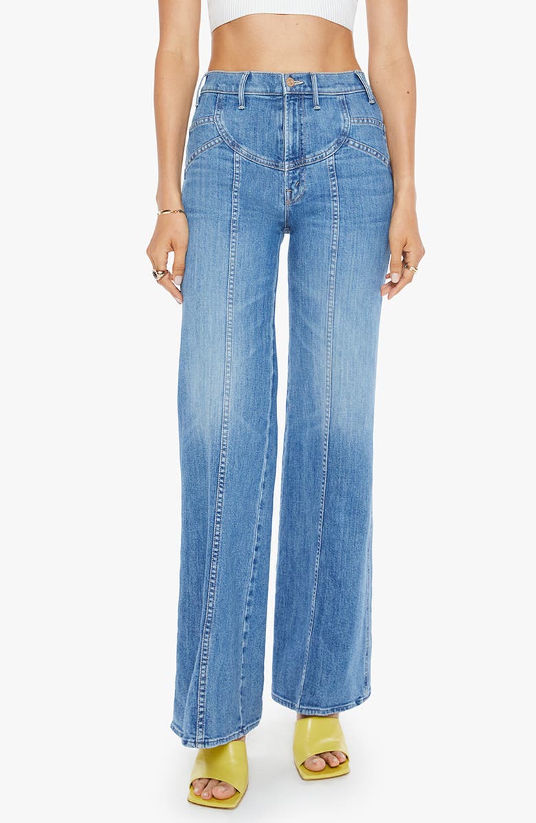 MOTHER The Sunny Hustler Roller Sneak Wide Leg Jeans, Main, color, 