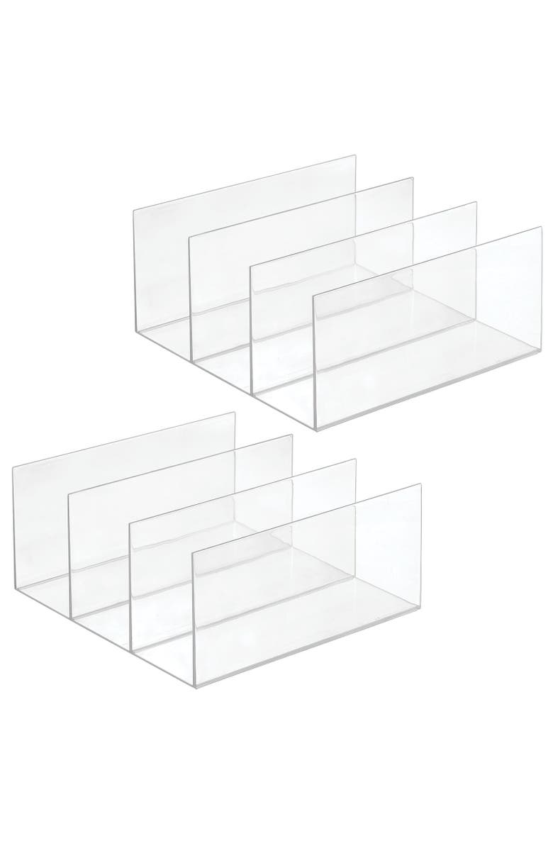 mDesign Plastic Divided Purse Storage Organizer for Closets - 2 Pack, Main, color,