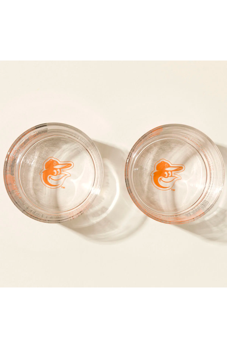 Uncommon Goods MLB Stadiumscape Rocks Glasses - Set of 2, Alternate, color, Baltimore Orioles