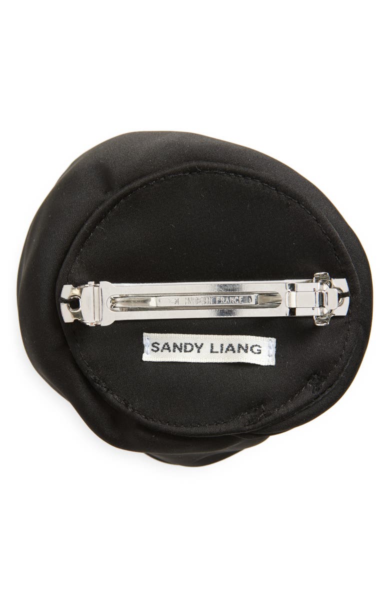 Sandy Liang Fiore Satin Rosette Barette, Alternate, color, 