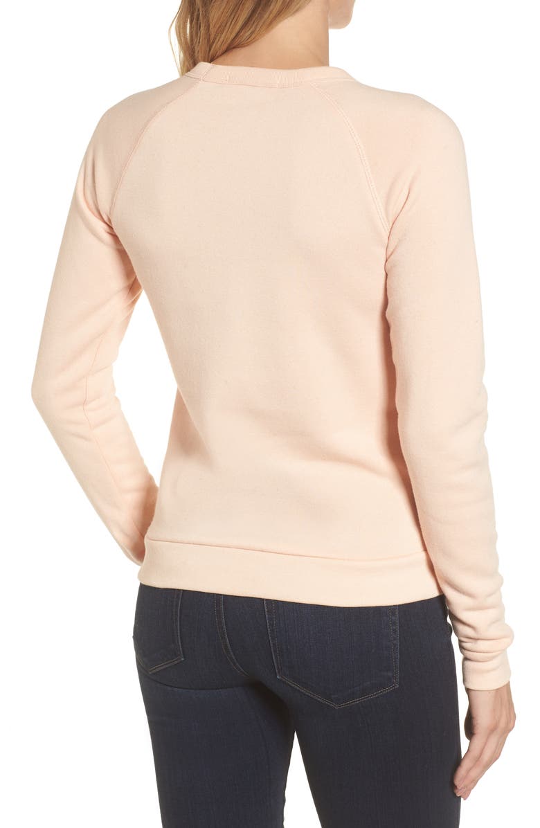 Bow & Drape Material Girl Sweatshirt, Alternate, color, 