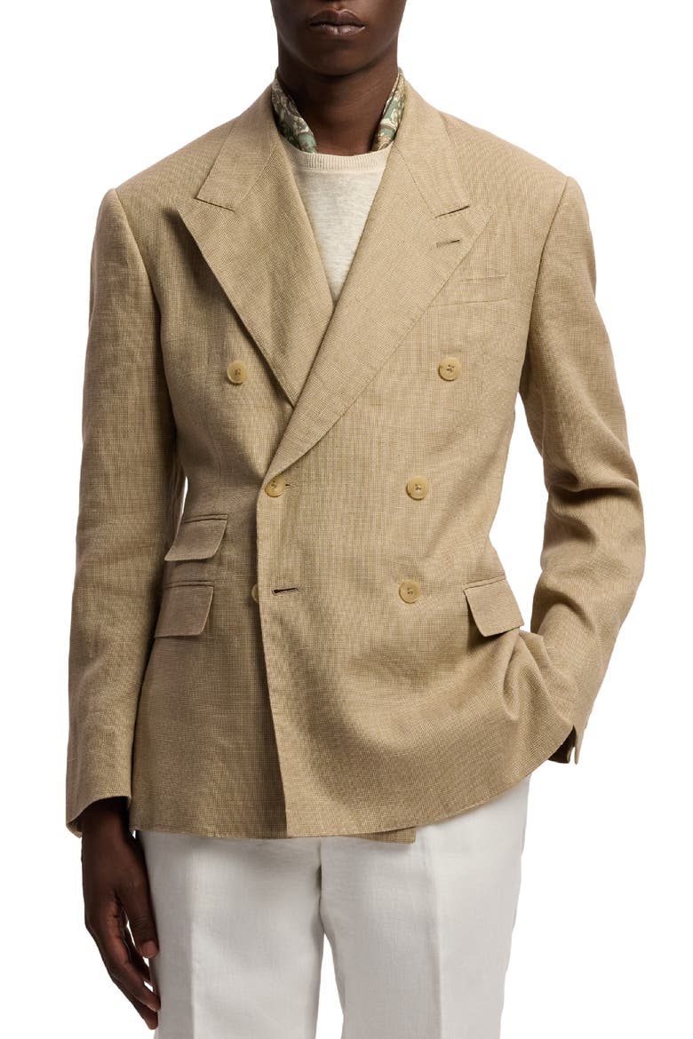 Glenn Hand-Tailored Suit Jacket, Main, color, KHAKI MULTI