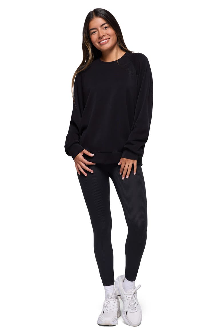 Shea Crewneck Sweatshirt, Alternate, color, BLACK