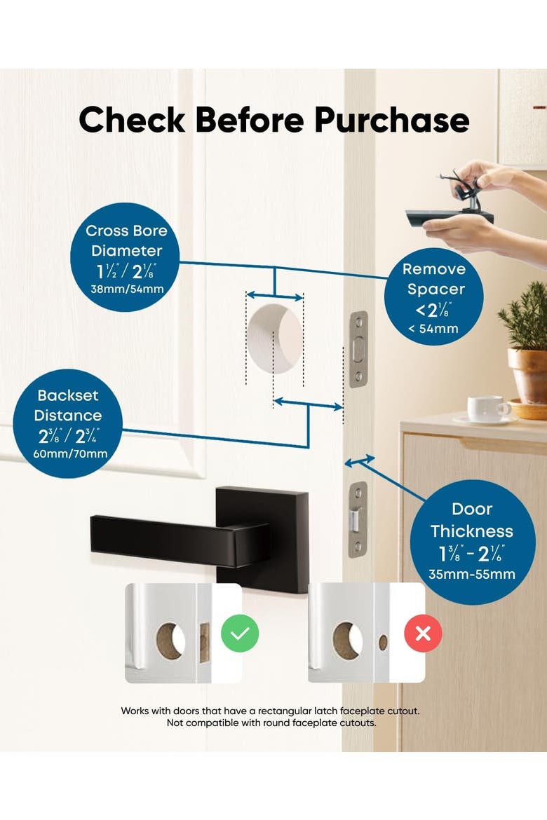 Smart Lock C220 Wireless Keyless Entry Door Lock, Alternate, color, Black