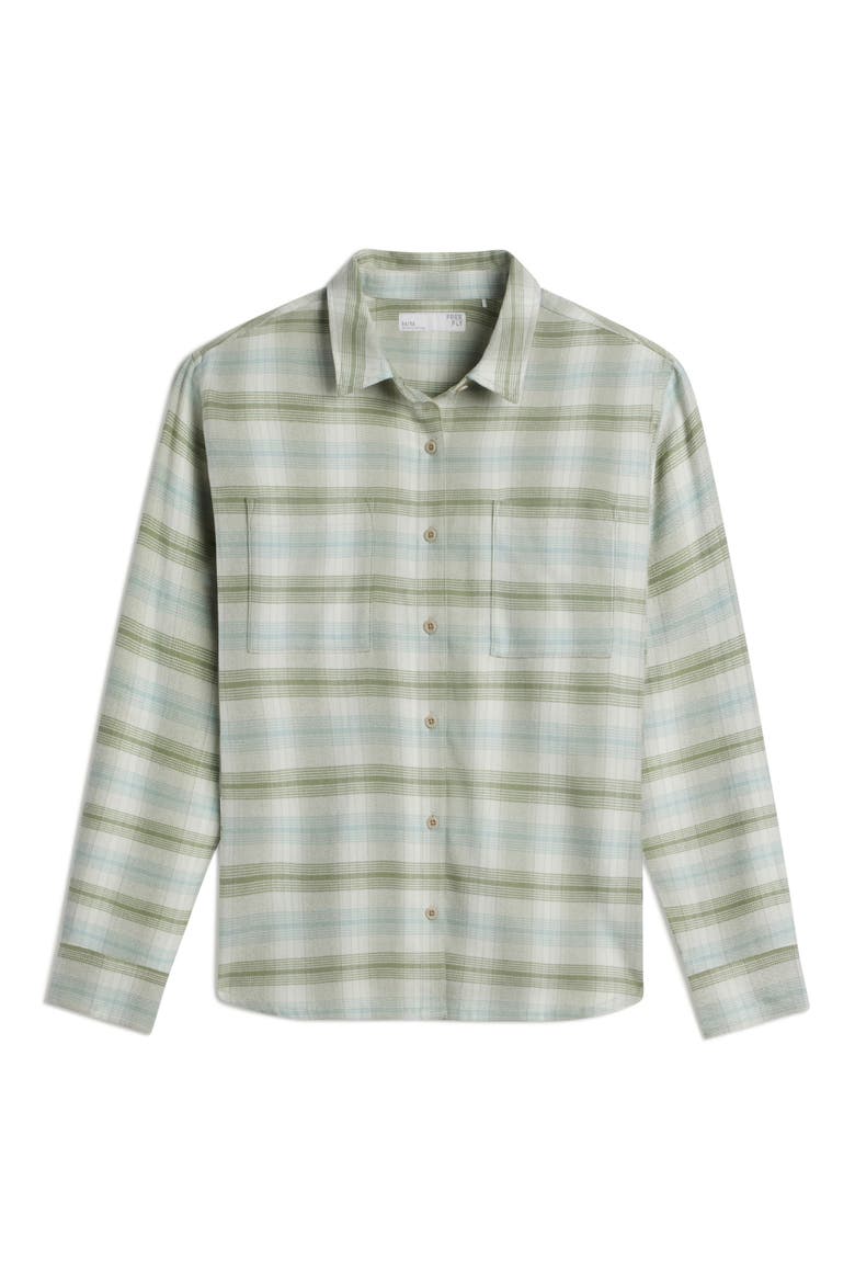 SeaWool Flannel Shirt, Alternate, color, PLAID OIL GREEN