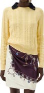 Versace Cable Stitch Polo Sweater