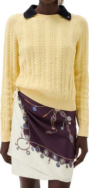 Versace Cable Stitch Polo Sweater