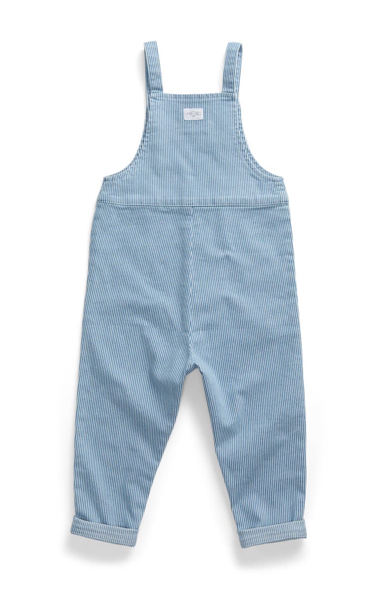 MORI Denim Dungarees, Alternate, color, Stripe Denim