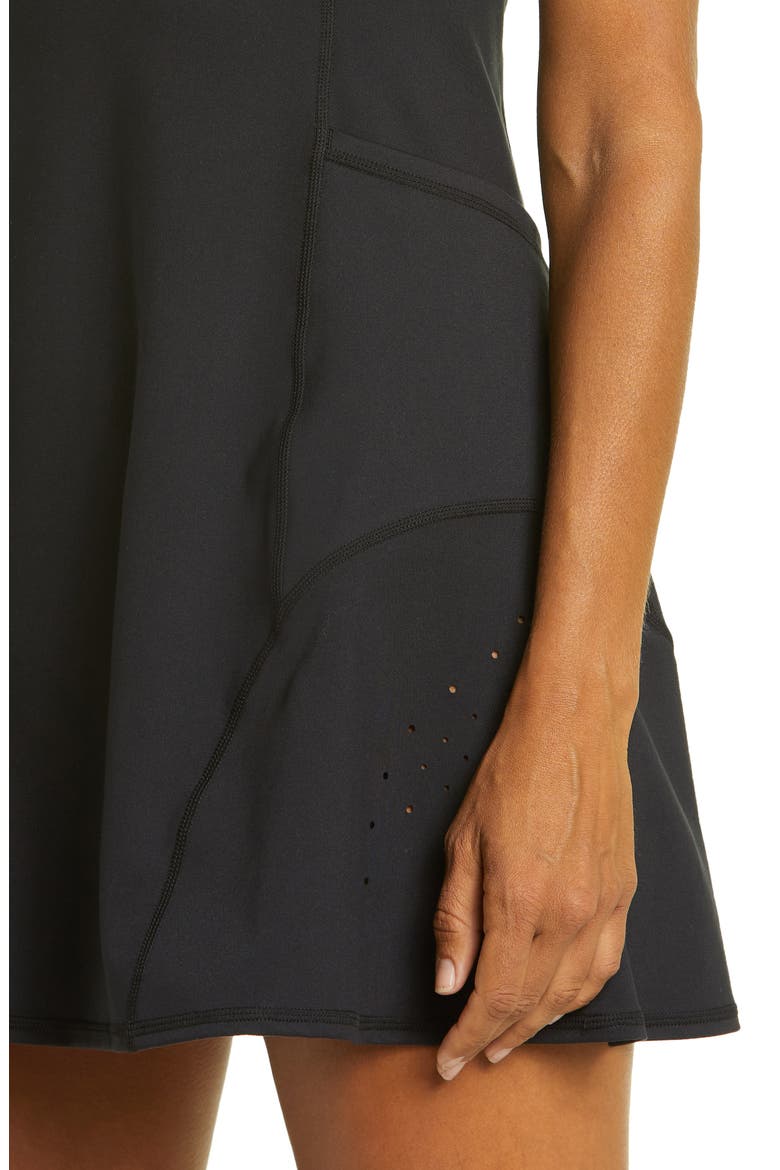 Studio Light Court Tennis Dress, Alternate, color, BLACK