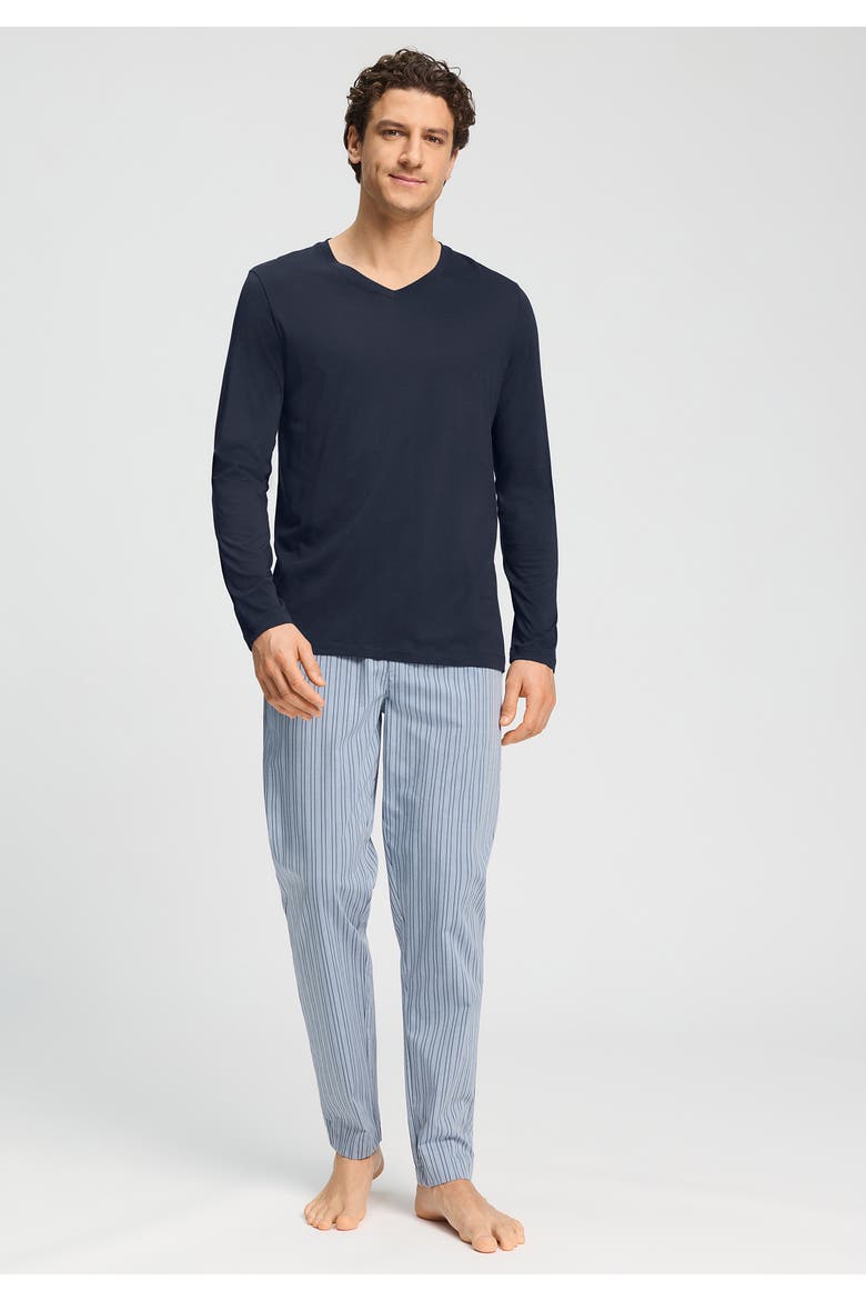 Night & Day Cotton and TENCEL V-Neck Top, Alternate, color, Deep Navy