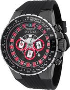 INVICTA Aviator Chronograph Silicone Strap Watch, 50mm