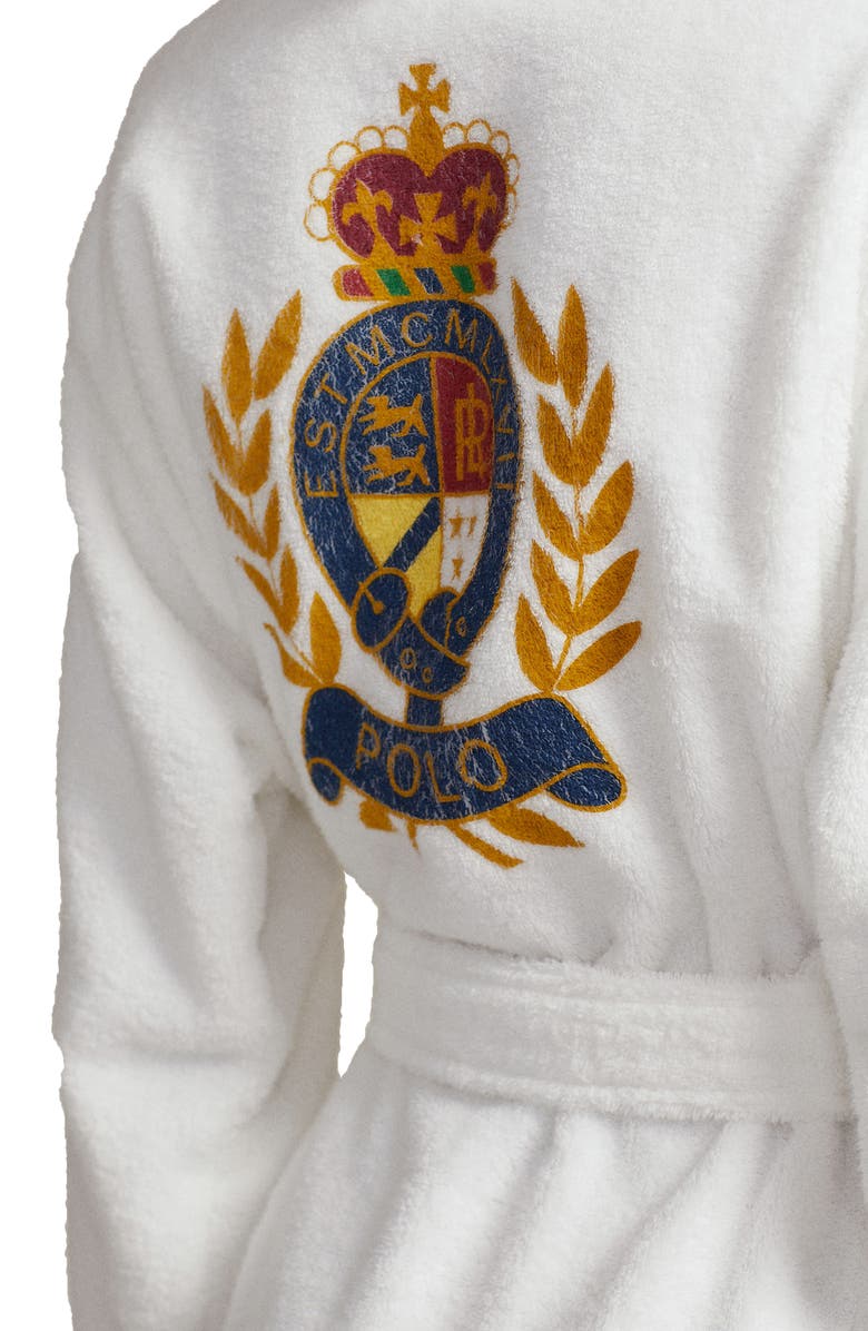 Polo Ralph Lauren Crest Print Organic Cotton Robe, Alternate, color, 