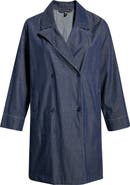 Eileen Fisher Double Breasted Denim Trench Coat