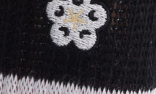 Stems Varsity Flower Crew Socks In Black