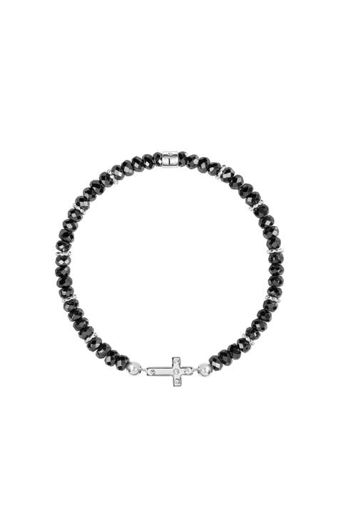 Grounded In Faith - Hematite Cross Bracelet