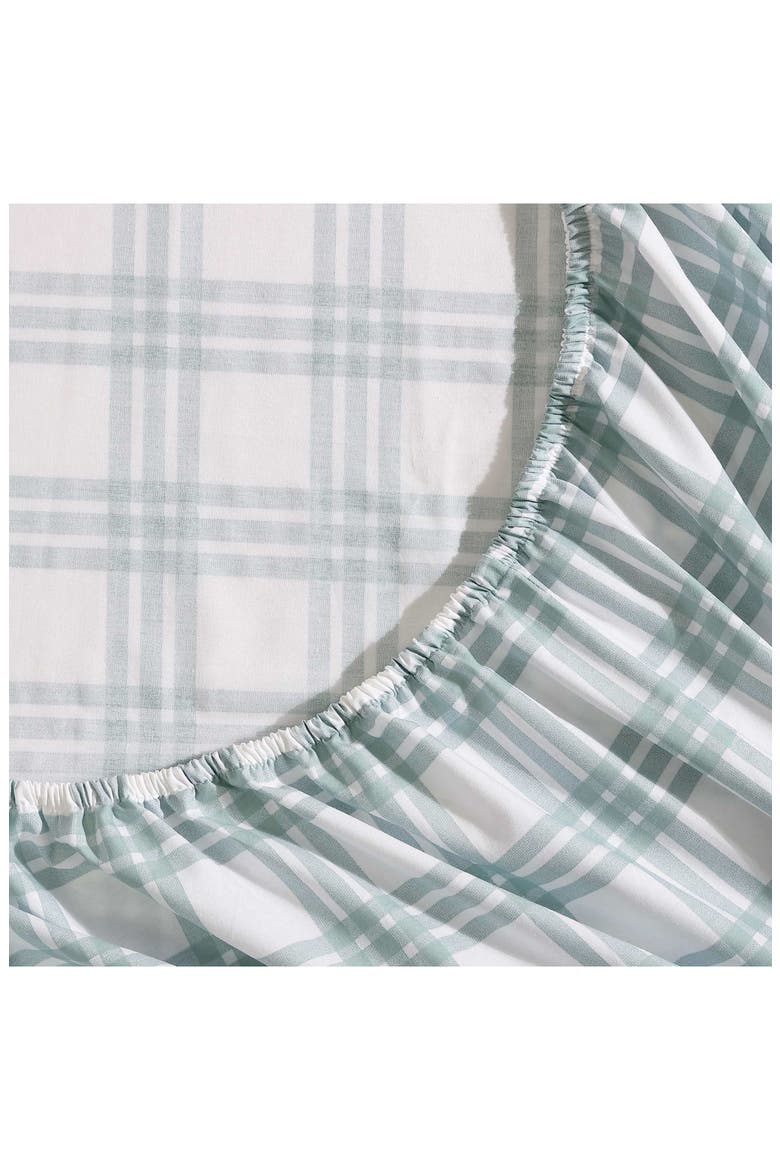 Basic Plaid Sheet Set, Alternate, color, WHITE/ PALE GREEN